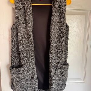 Cozy Gray Open-Front Cardigan‎